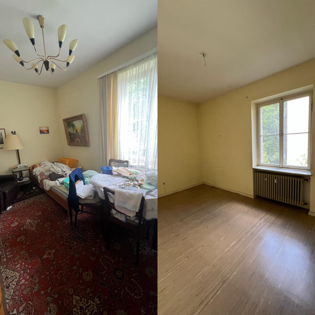 Vorher / Nachher: Wohnzimmer